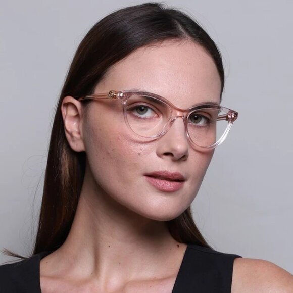 Gucci Women Eyeglasses Transparent Pink Cat Eye GG1179O 007 BRAND NEW - Picture 1 of 13